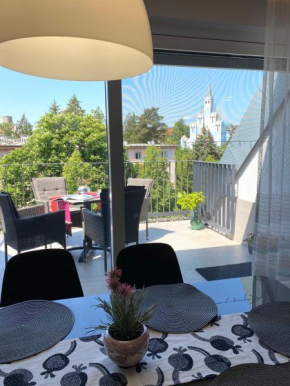Atrium Apartman Hévíz mit Panoramaterrasse und Tiefgarage